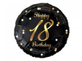 Foil balloon for 18th birthday party with gold print - 46 cm - 1 pc.