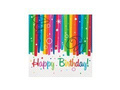 Rainbow Happy Birthday napkins - 25 cm - 16 pcs.