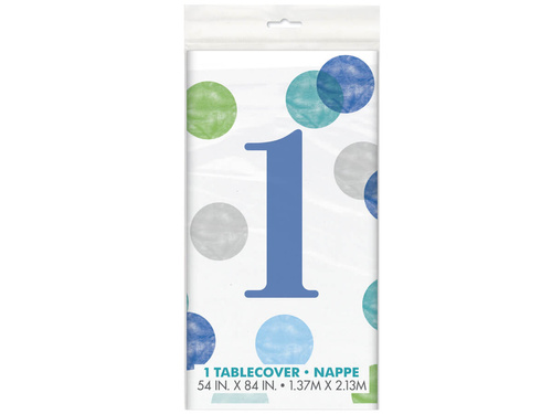 Birthday tablecloth Dots for Birthday - 137 x 213 cm - 1 pcs.