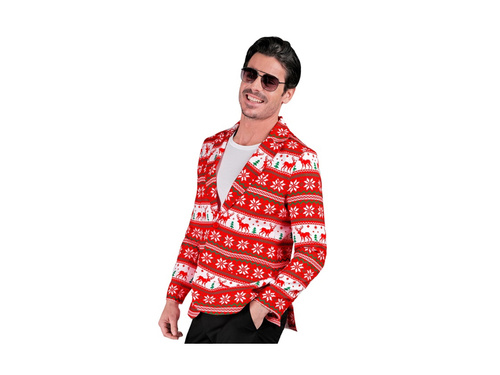 Imprezowa marynarka Merry Christmas - czerwona