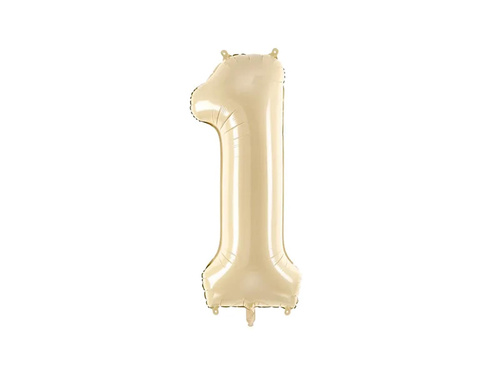Number 1 Beige Foil Balloon - 72 cm - 1 pc