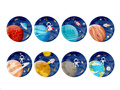 Birthday plates Planets - 18 cm - 8 pcs.