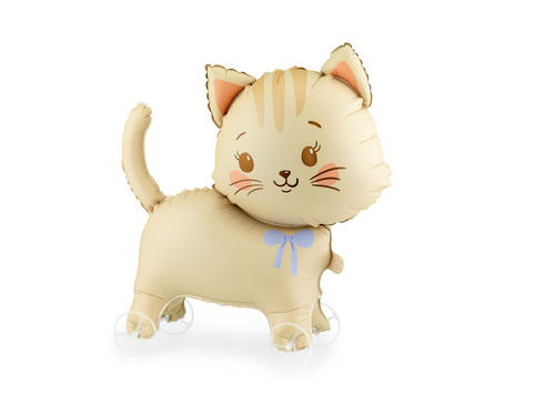 Balon foliowy Kotek na kółkach - 61x65 cm - 1 szt.