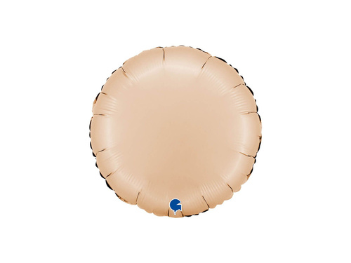 Balon foliowy okrągły satynowy cielisty - 14" - 1 szt.