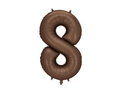 Balon foliowy brązowa cyfra 8 - 86 cm - 1 szt.