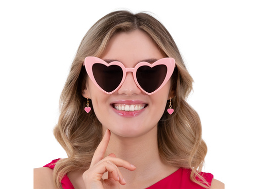 Okulary Serca - różowe - 1 szt.