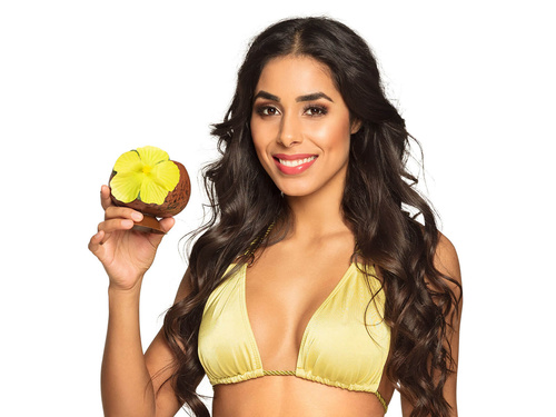 Coconut cup with flower