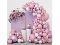 Zestaw balonów do girlandy balonowej różowo-fioletowy - 124 szt.