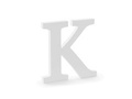 Wooden decoration letter K - white