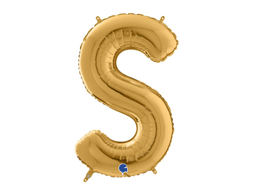 SuperShape Letter "S" Gold Foil Balloon - 66 cm - 1 pc