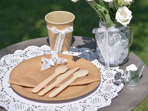 Brown cups - 10 pcs.