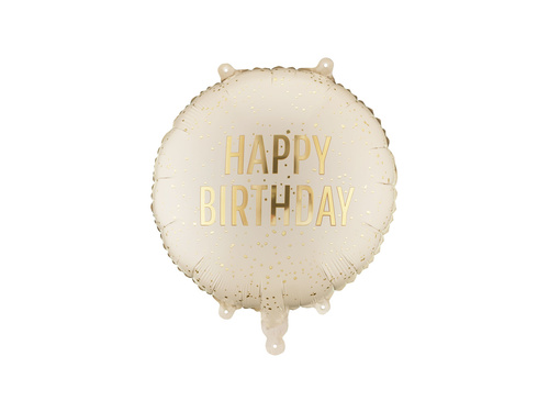 Balon foliowy Happy Birthday - 45 cm - 1 szt.