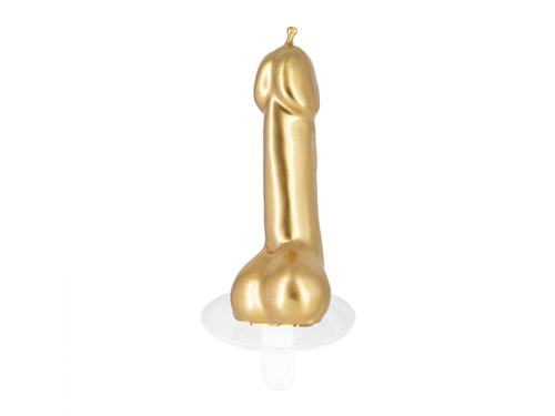 Świeczka Penis - złota - 1 szt.