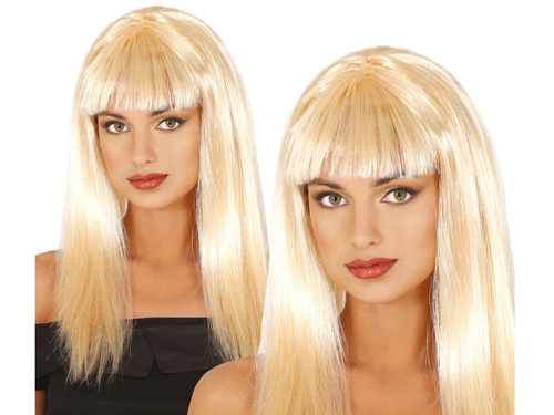 Peruka blond z grzywką - 1 szt.