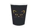 Kubeczki papierowe na Halloween Czarownica i kot - 250 ml - 6 szt.
