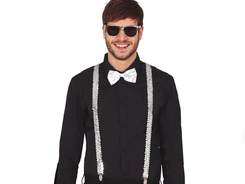 Silver sequins Suspenders