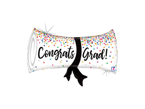 Balon foliowy Dyplom z gratulacjami ukończenia szkoły - 27" - 1 szt.
