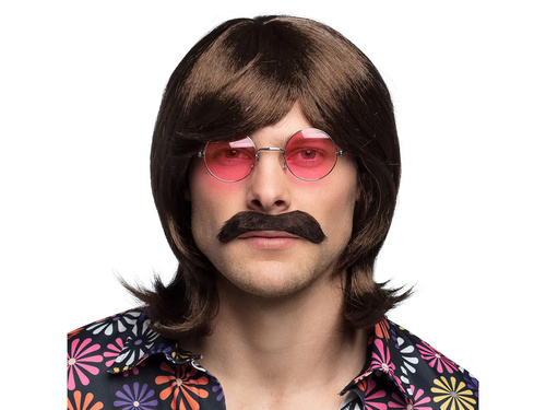 Brown men's wig