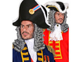 Pirate Captain with moustache wig - 1 pc