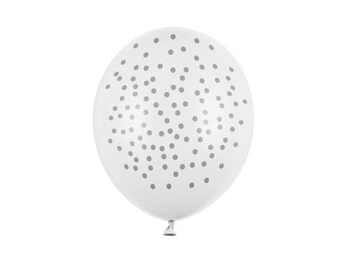Balony pastelowe w złote kropki - 30 cm - 50 szt.