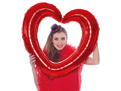 Shape Frame Heart Red 80x70 cm