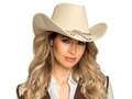 Kapelusz kowbojski beżowy - 1 szt.