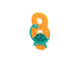 Dinosaur candle no 8 - 1 pc