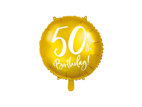 Gold foil balloon - 50th Birthday - 45 cm - 1 pc.