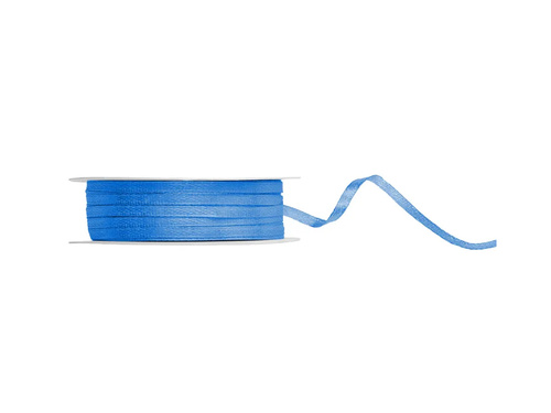 Satin ribbon, blue, 3 mm / 50 m, 1 pc.