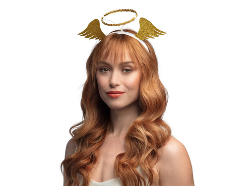 Angel wings tiara with halo