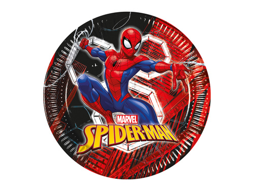 Talerzyki papierowe na urodziny Spiderman - 23 cm - 8 szt.