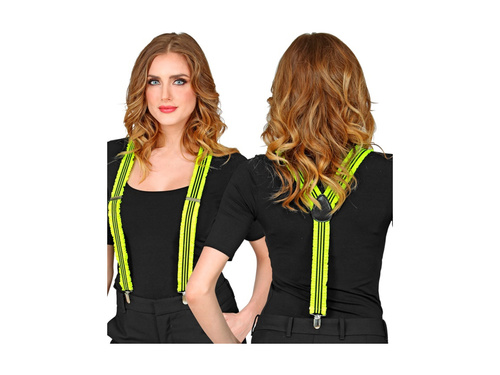 Neonowe żółte falbaniaste szelki