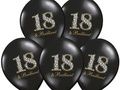 Printed balloons for 18th birthday party "18 & brilliant" - 30 cm - 50 pcs.