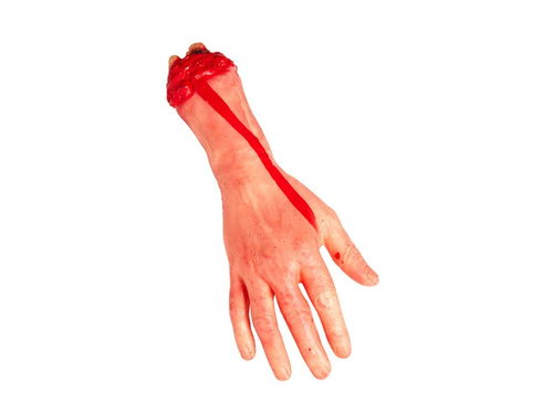 Amputated bloody hand