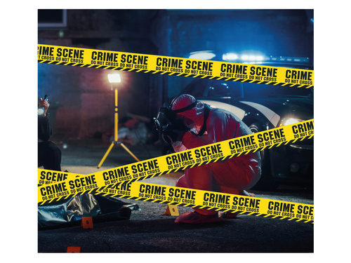 Dekoracja Taśma Crime Scene 6 m - 1 szt.