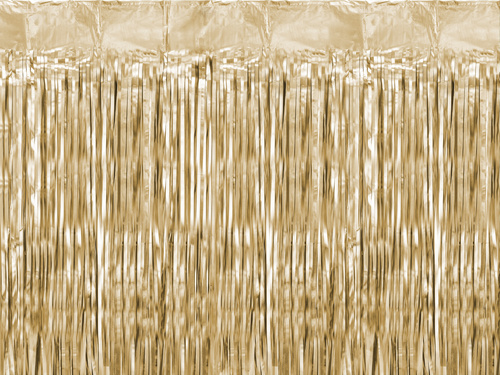 Kurtyna - zasłona na drzwi złota metaliczna - 200 cm x 100 cm