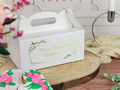 Decorative cake box white - 6 pc