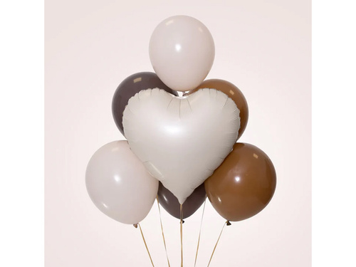 Mild Cream Heart Foil Balloon - 45 cm - 1 pc