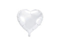 Foil balloon Heart white - 45 cm - 1 pc.