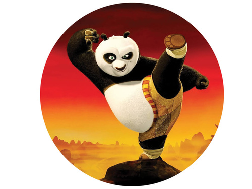 Decorative Kung Fu Panda cake wafer - 20 cm