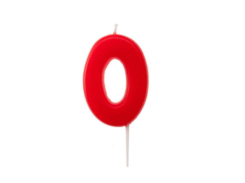 Numeral birthday candle "0" - 1 pc