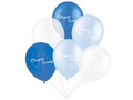 Set of christening balloons for a boy - 30 cm - 6 pcs.