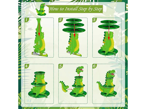 Stojak patera na babeczki Dinozaur - 1 szt.