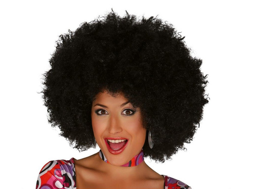 Peruka mega afro czarna - 1 szt.