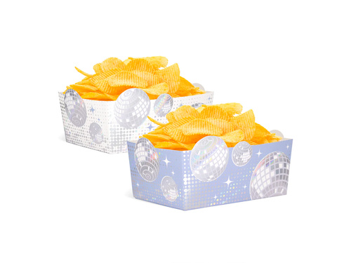 Silver Disco chip boxes - 3 pcs.