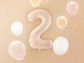 Number 2 Beige Foil Balloon - 72 cm - 1 pc