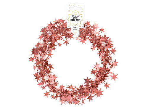 Chain with stars rose gold - 500 cm - 1 pcs.