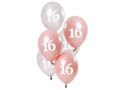 Zestaw balonów na szesnaste urodziny Glossy różowy - 23 cm - 6 szt.