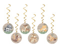 Hanging birthday decoration Forest Animals - 6 pcs.