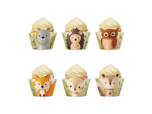 Cupcake liners Forest friends - 6 pcs.